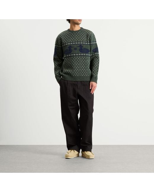 Pendleton Green Duck Jumper for men