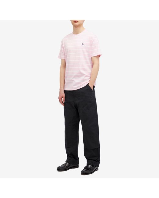 Polo Ralph Lauren Pink Stripe T-Shirt for men