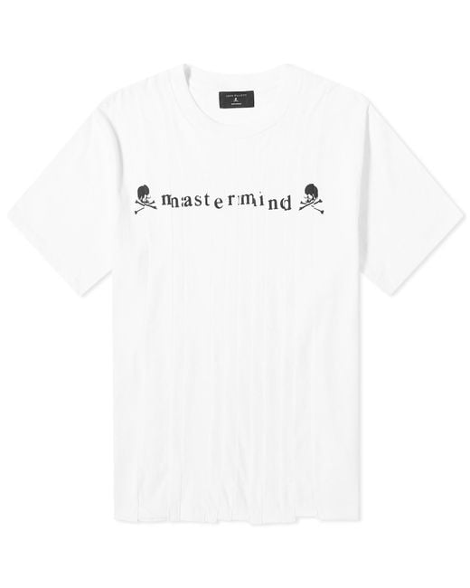 John Elliott White X Mastermind Japan Shredded T-Shirt for men