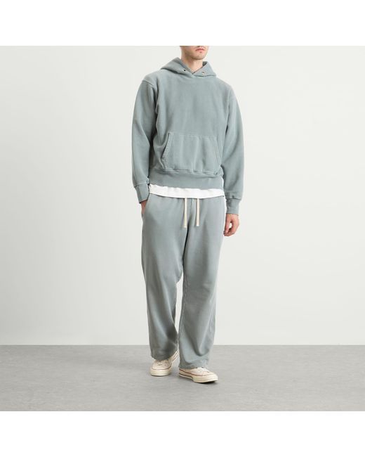 Les Tien Blue Heavyweight Hoodie for men