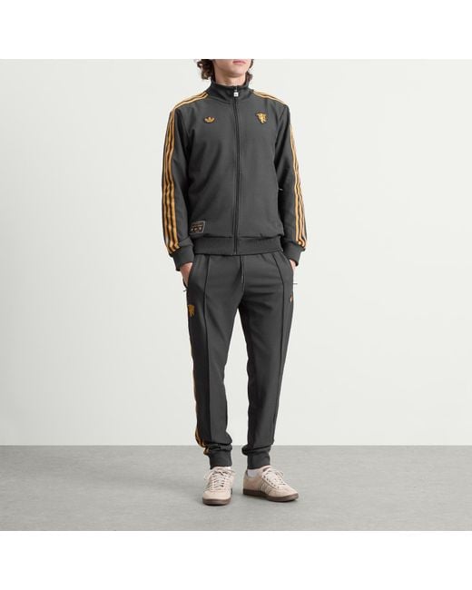 Adidas Gray Manchester United Icon Track Pant for men