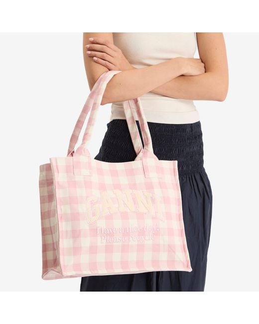 Ganni Pink Large Easy Shopper