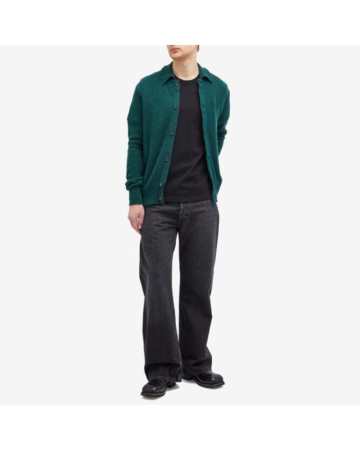 Oliver Spencer Green Britten Knit Cardigan for men