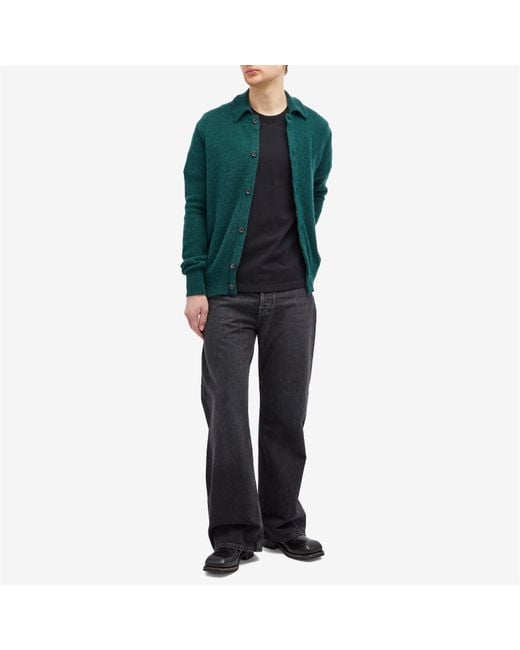 Oliver Spencer Green Britten Knit Cardigan for men