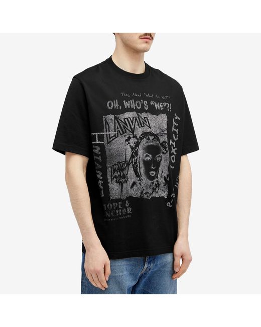 Lanvin Black X Future Print T-Shirt for men