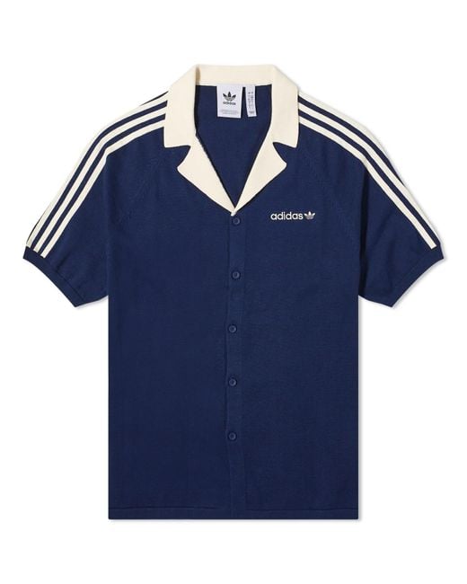 Adidas Blue Knitted T-Shirt for men