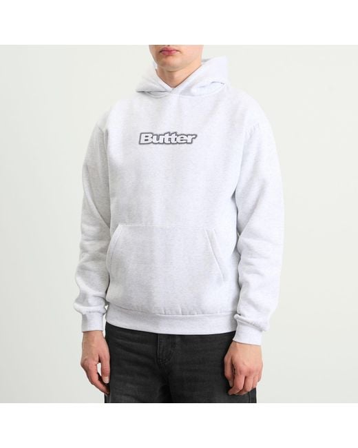 Butter Goods White Radiant Logo Hoodie for men