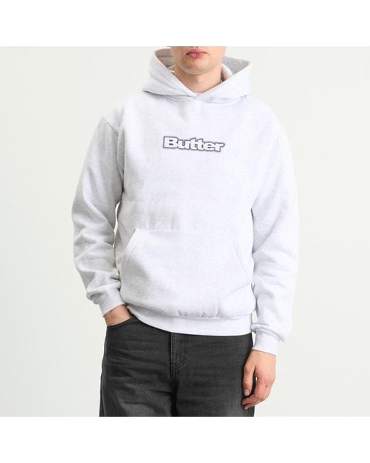 Butter Goods White Radiant Logo Hoodie for men