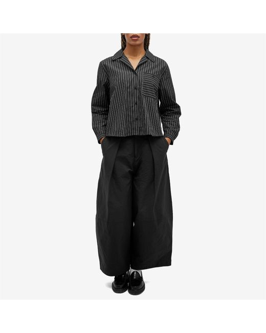 YMC Black Annie Striped Shirt