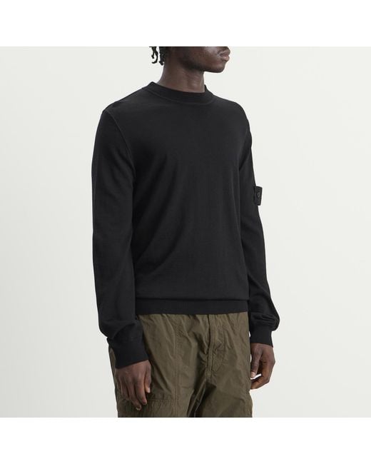 Stone Island Black Ghost Light Pure Wool Jumper for men