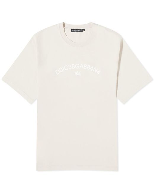 Dolce & Gabbana White Number Logo T-Shirt for men