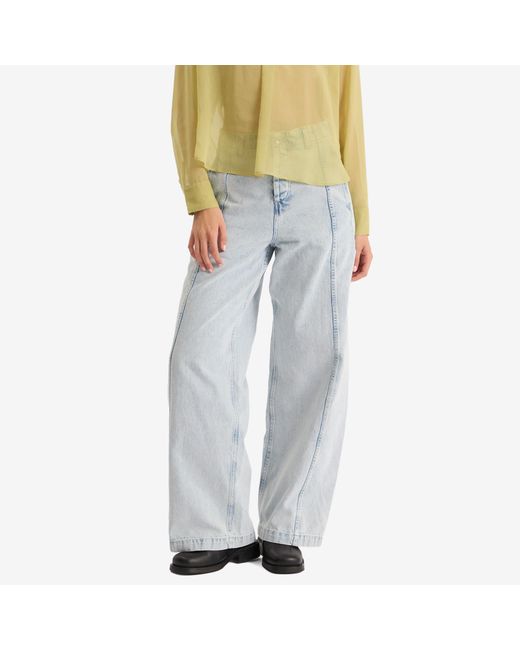 YMC Blue Displaced Seam Jeans