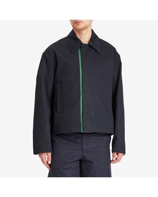 Gucci Blue Cotton Gaberline Blouson for men