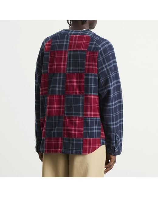 Vans Blue Otw Flannel Blocked Shirt for men