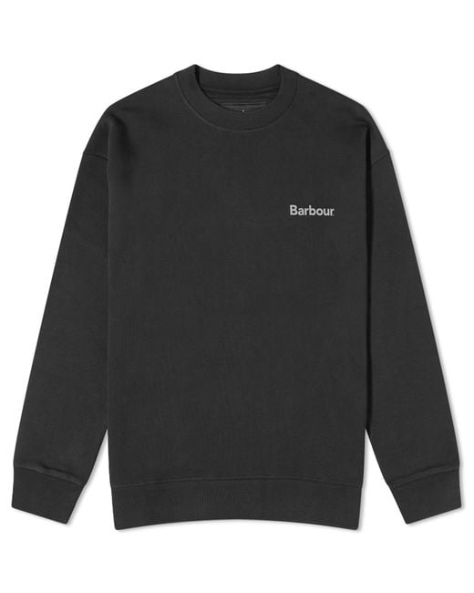 Barbour Black Os Nicholas Crew Sweatshirt for men