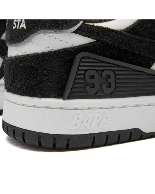 A Bathing Ape Black Bape Sk8 Sta #3 Sneakers