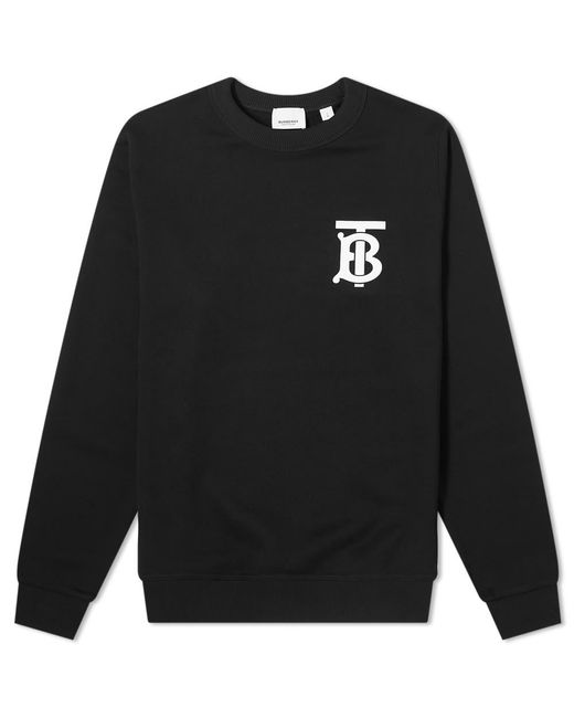 Burberry Cotton Dryden Tb Logo Crew Sweat in Black for Men - Lyst
