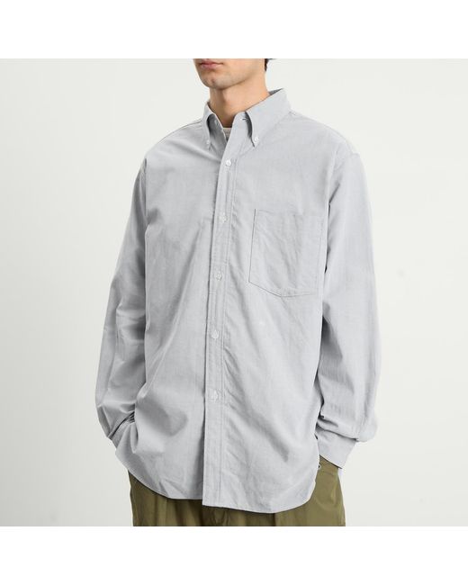Nanamica Blue Button Down Wind Shirt for men