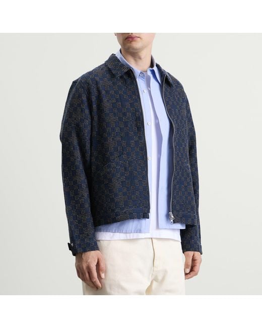 Folk Blue Signal Blouson Jacket for men