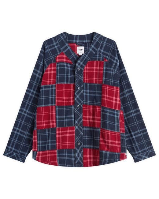 Vans Blue Otw Flannel Blocked Shirt for men