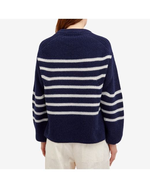 Armor Lux Blue Long Sleeve Pull Ml Heritage Knit