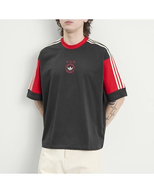 Adidas Red Paneled Gfx T-Shirt for men
