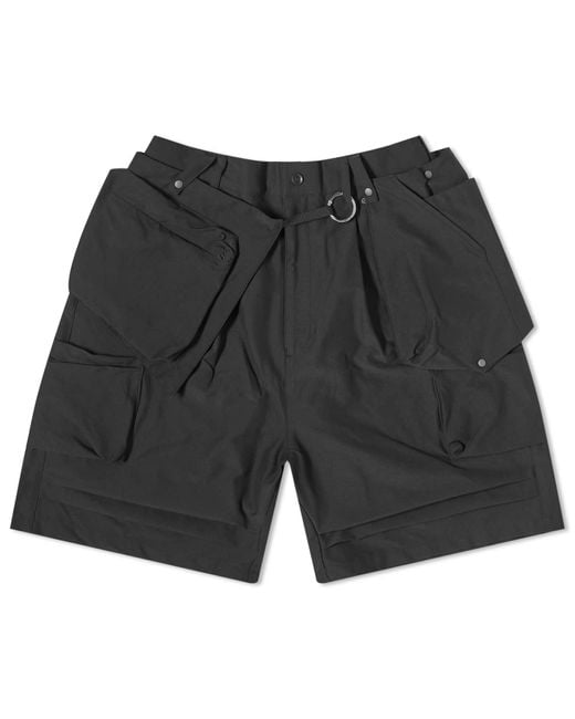 GOOPiMADE Black Mox-01 Yoroi- Utility Pocket Shorts for men
