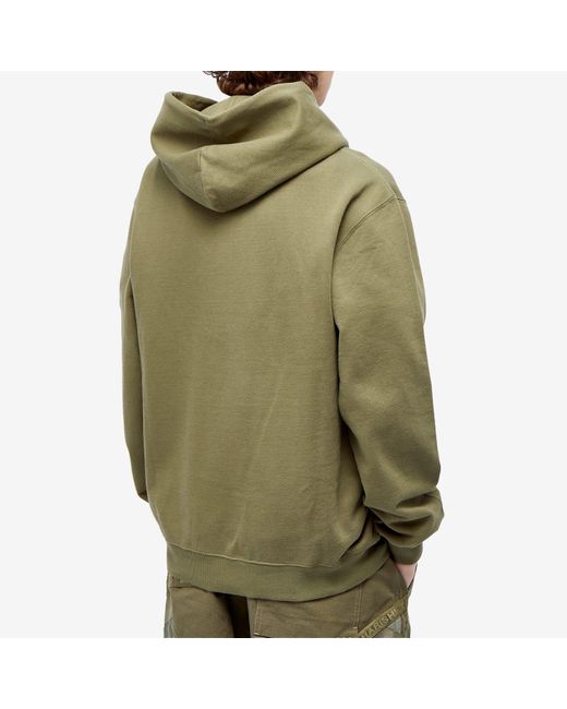 Maharishi Green Embroided Popover Hoodie for men