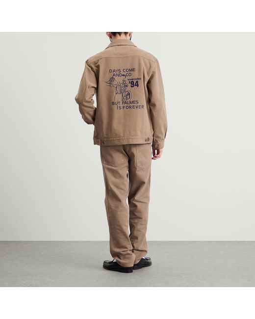 Palmes Brown Forever Zip Jacket for men