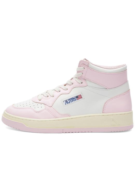 Autry White Medalist Mid Sneakers