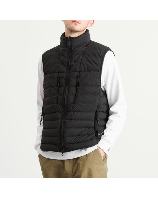 Stone Island Black Seamless Tunnel Nylon Down-Tc Light Vest for men