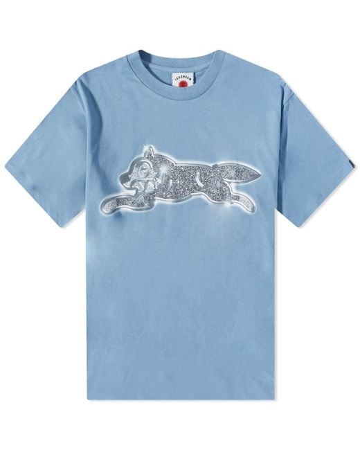 ICECREAM Blue Iced Out Running Dog T-shirt for men