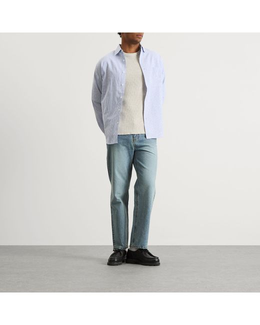 FRIZMWORKS Blue Og Stripe Oversized Shirt for men