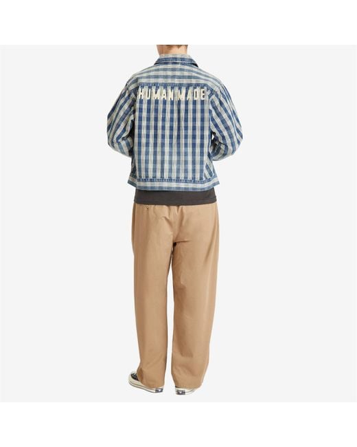 Human Made Blue Checked Work Jacket for men