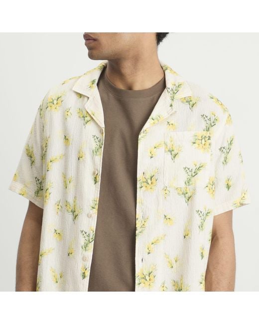 Kestin Natural Gorse Print Crammond Shirt for men