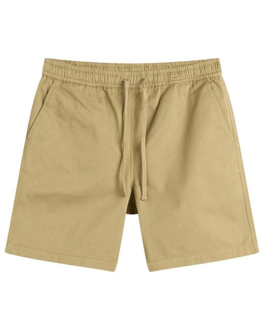 Universal Works Natural Twill Beach Shorts for men