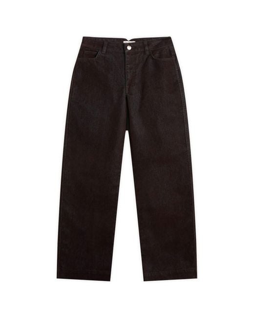 Damson Madder Black Drew Flocked Denim Jeans
