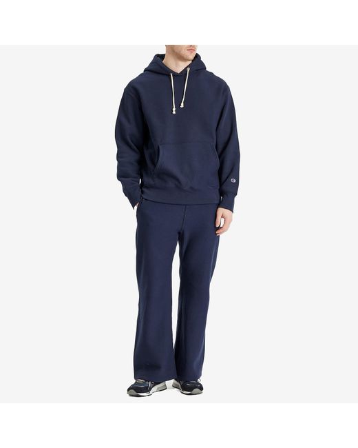 Champion Blue Reverse Weave Fleece Hoodie for men
