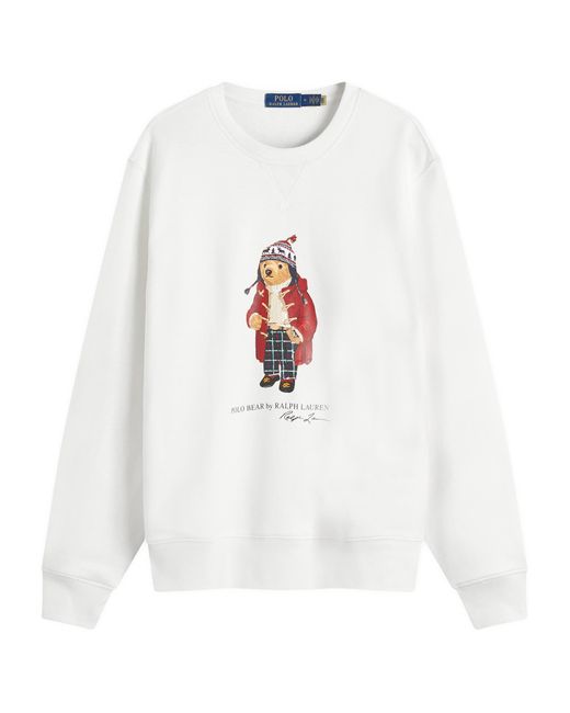 Polo Ralph Lauren Nevis Holiday Bear Fleece Sweatshirt Whie in White for Men Lyst Canada