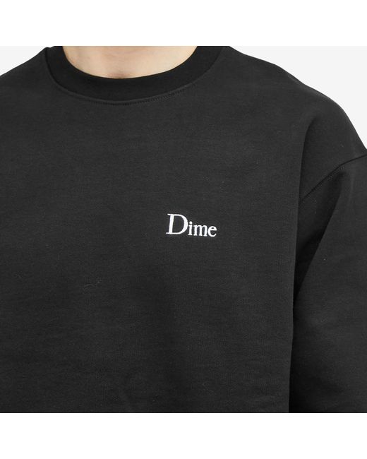 Dime Black Classic Small Logo Sweater for men