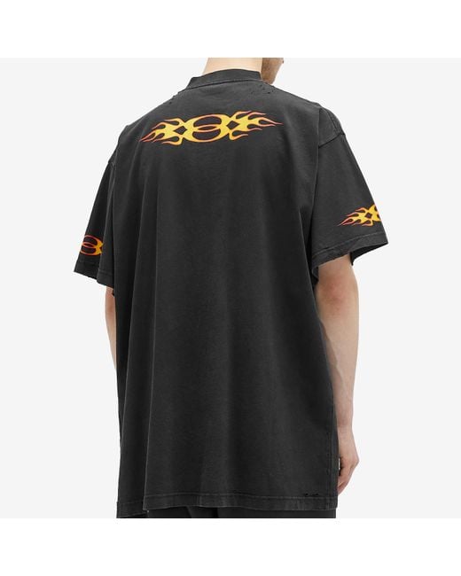 Balenciaga Flame Short Sleeve T Shirt in Black for Men | Lyst Balenciaga Flame Short Sleeve T Shirt in Black for Men | Lyst
