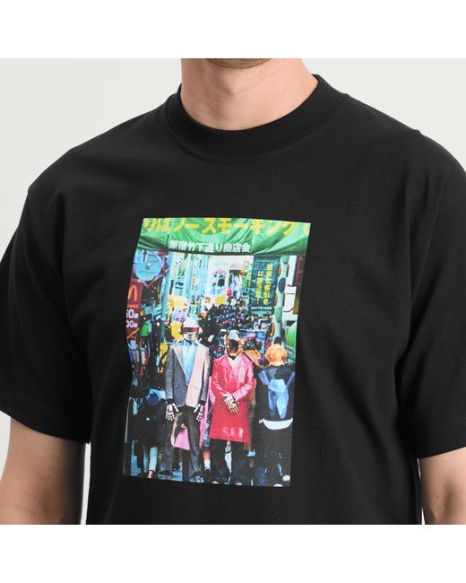 Pleasures Black Harajuku T-Shirt for men