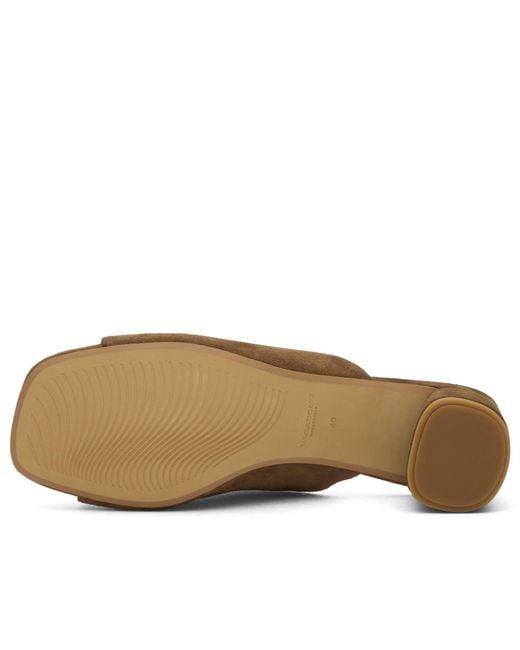 Vagabond Brown Piper Suede Mule Heel
