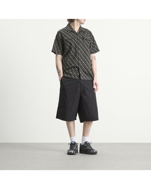 Maharishi Black Kasuri Cuban Collar Shirt for men