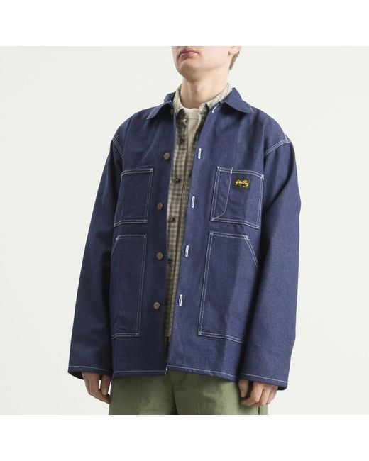 Stan Ray Blue Denim Shop Jacket for men