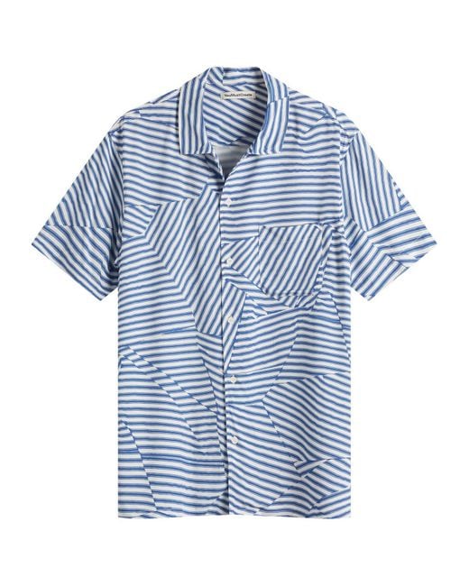 YMC Blue Malick Vacation Shirt for men