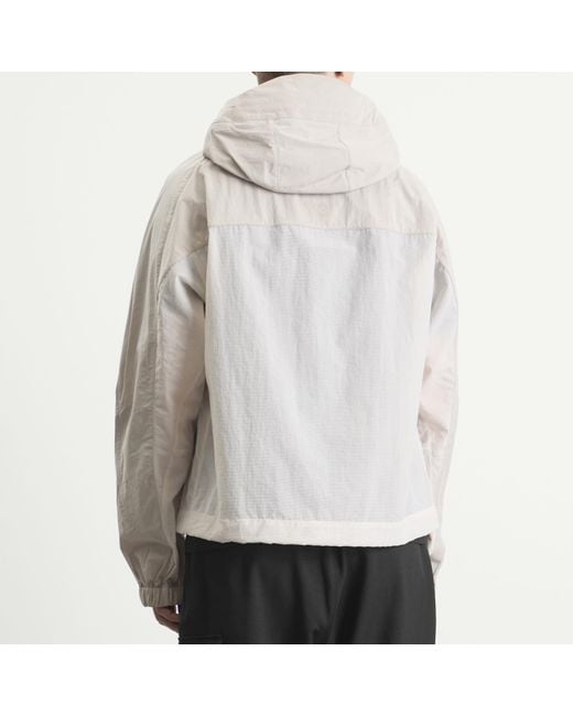 Y-3 Gray Cotton Blend Hooded Jacket for men