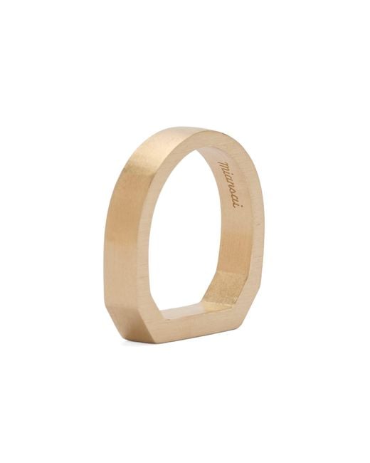 Miansai Natural Hex Plated Ring for men