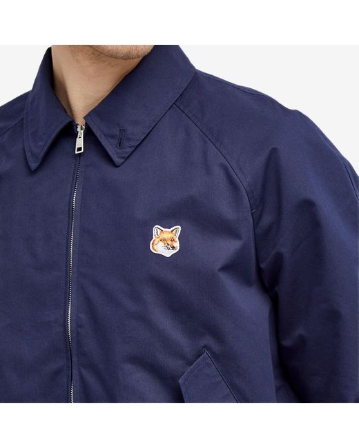Maison Kitsuné Blue Fox Head Patch Harrington Jacket for men
