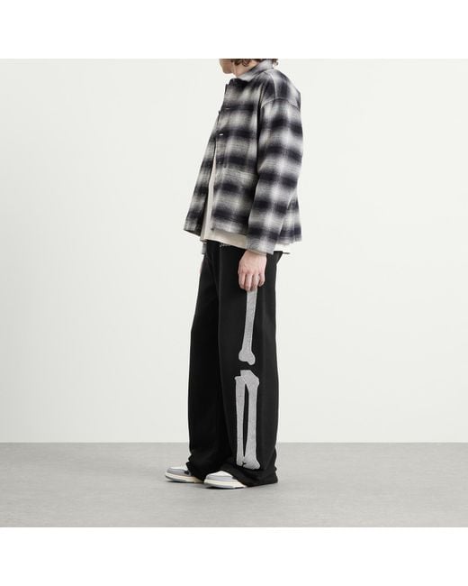 Amiri Black Bones Oversized Sweatpants for men